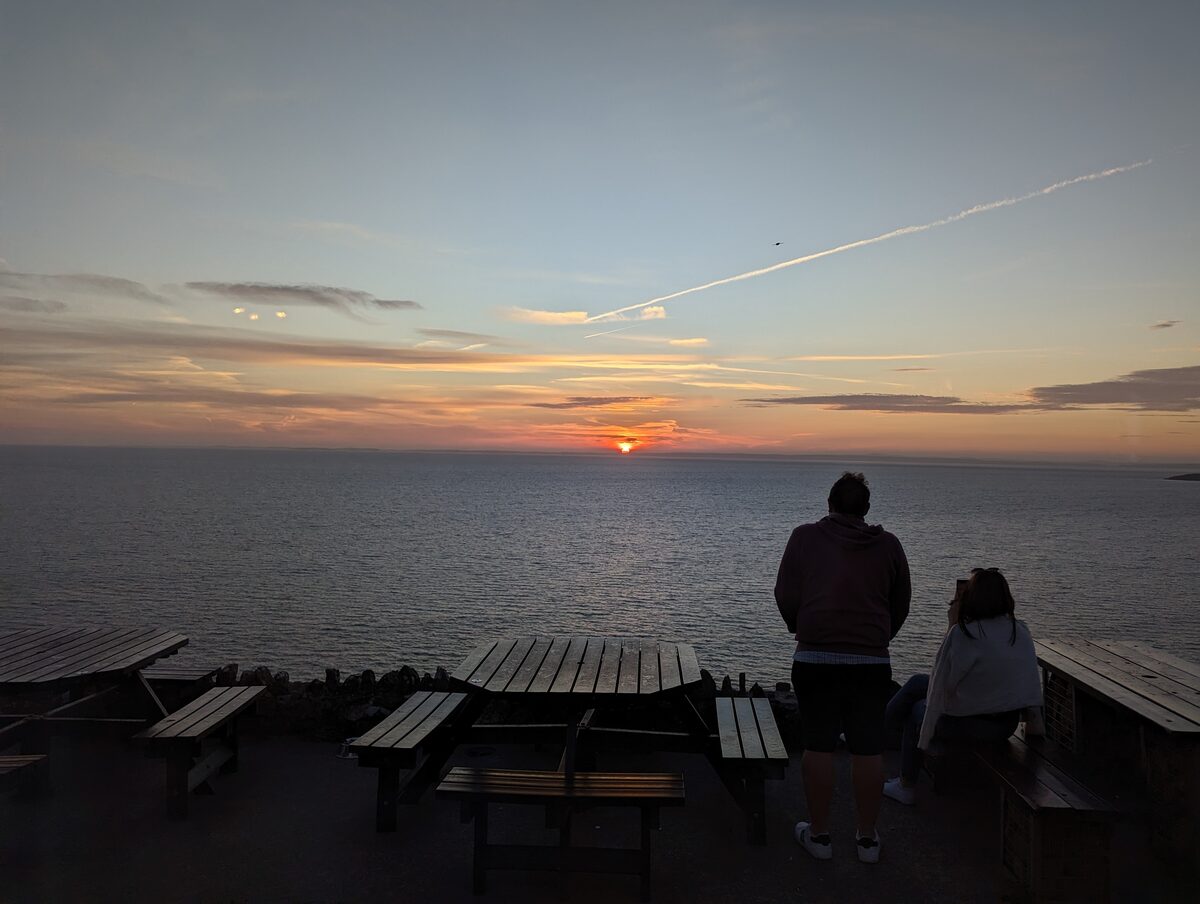 Terrace at sunset